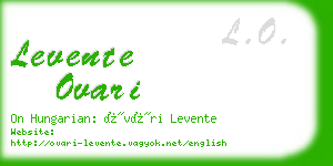 levente ovari business card
